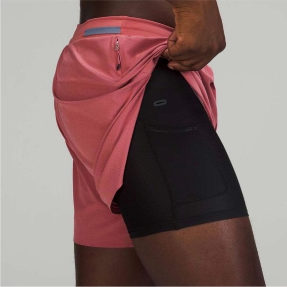 Lululemon Fast and Free Lined Short 6" Size M  (Brier Rose) preloved no flaws - Picture 2 of 11